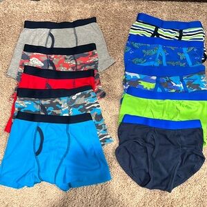 LOT OF 10 Boy Underwear Brief Boxers Wonder Nation Size Medium and Large